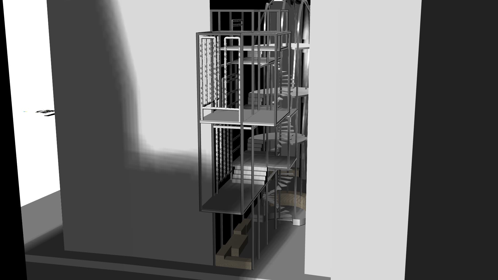 Botanic Ellipse — aerial view of the elliptical timber pavilion