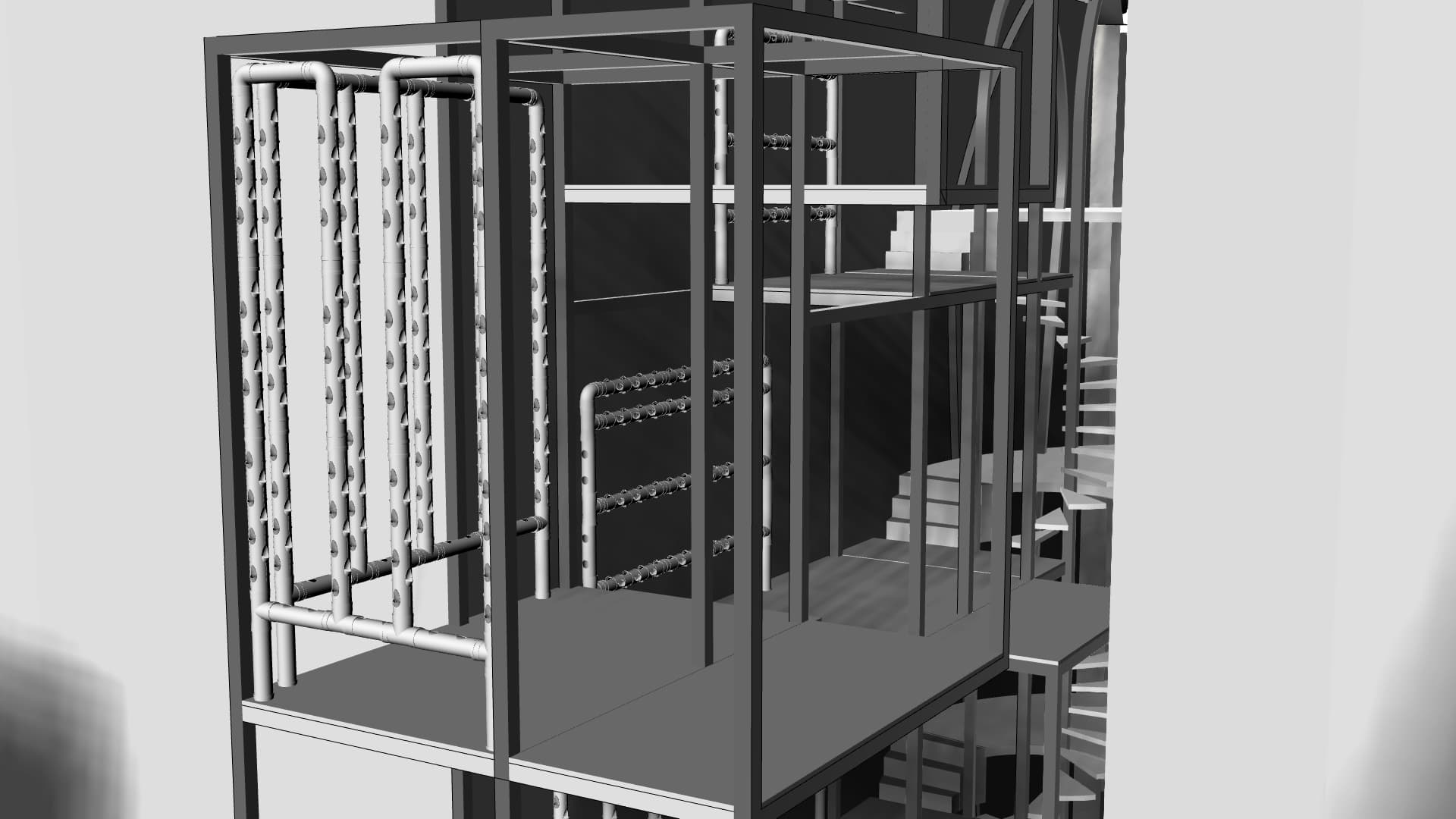 Botanic Ellipse — circulation loop and planting beds