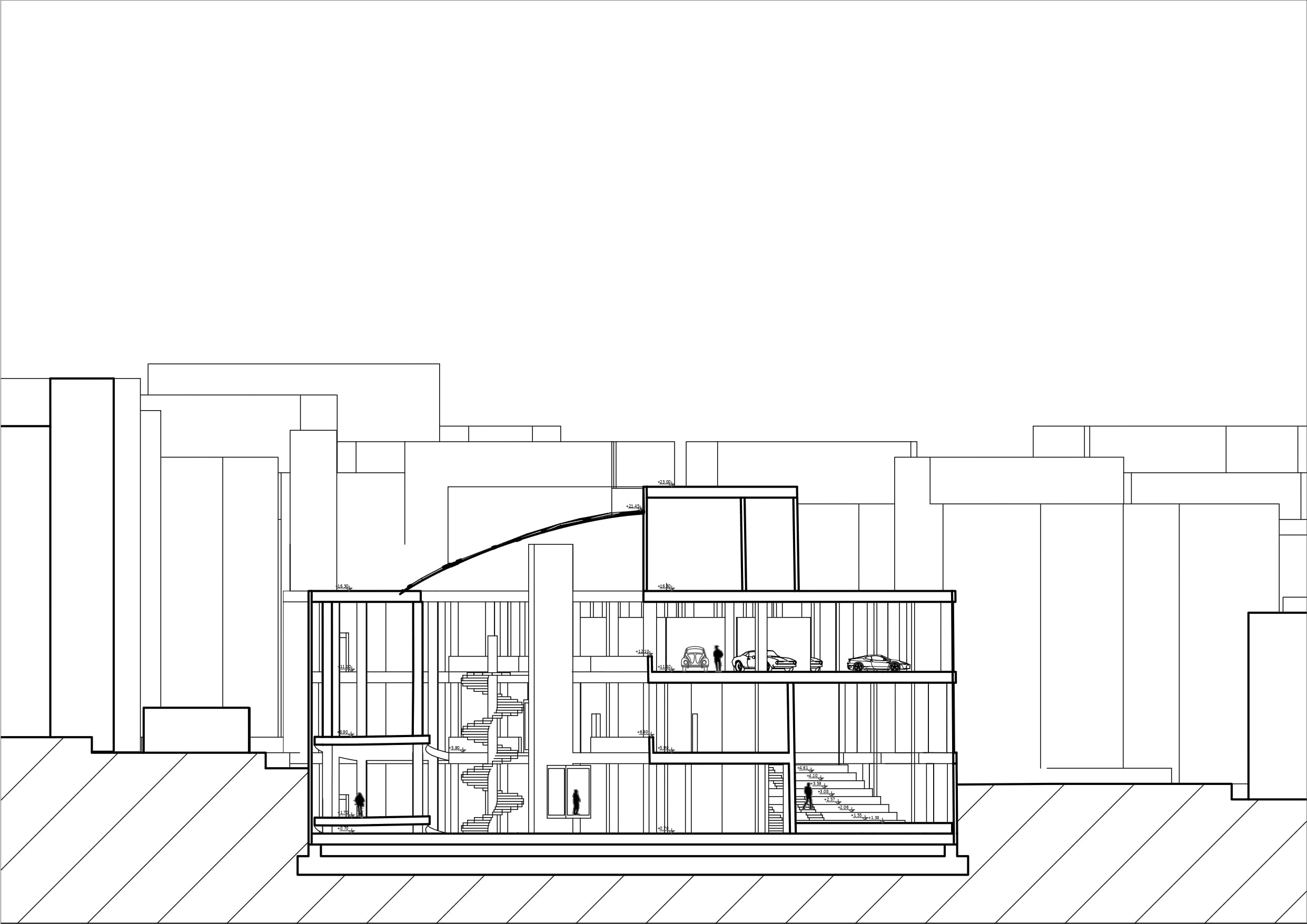 Cinemotion Museum — facade detail and shadow play