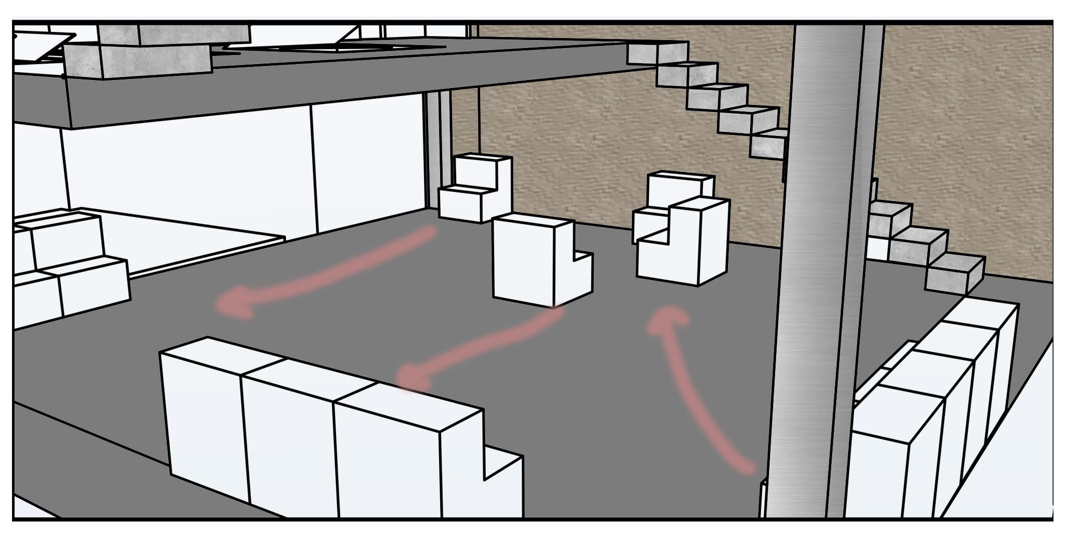 Multi-Function Park — pedestrian bridge and river